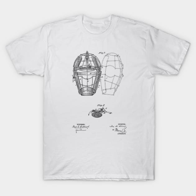 Football Helmet VINTAGE PATENT DRAWING T-Shirt by TheYoungDesigns